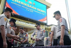 Awasi Penggunaan, Polres OKI Cek dan Periksa Senpi Dinas Para Personel