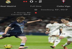 Hasil La Liga Spanyol: Real Madrid Tumbang 0-2 dari Celta Vigo.