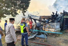 Rumah Panggung di Sungai Pinang II Ogan Ilir Ludes Terbakar, Kerugian Ditaksir Rp250 Juta