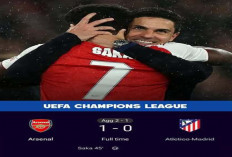 Hasil Semifinal Liga Champions: Arsenal ke Final Singkirkan Atletico 1-0.