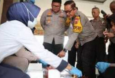 Ratusan Personel Polres OKU Jalani Tes Urine