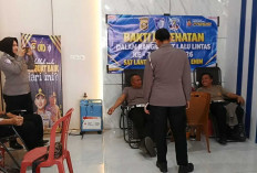 Komunitas Ojol Ramaikan Bakti Kesehatan Donor Darah HUT ke-71 Lalu Lintas Bhayangkara