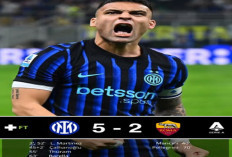 Hasil Inter Milan vs AS Roma: Inter Hancurkan Roma 5-2.