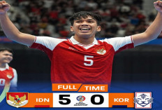 AFC Futsal Asian Cup 2026: Indonesia Gilas Korea Selatan 5-0.