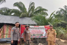 Tekan Aktivitas Ilegal Drilling dan Refinery, Polisi Pasang Spanduk Larangan di Pangkalan Bulian
