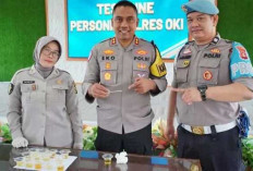 Ratusan Personel Polres OKI Jalani Pemeriksaan Urine 