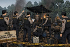 Polres Muba Bongkar Kilang Minyak Ilegal di Keluang, PuluhanRibu Liter Lebih Minyak Mentah dan Olahan Disita