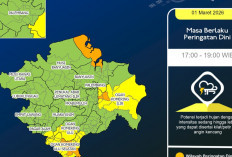 OKI dan OKU Berpotensi Hujan Sedang Disertai Petir