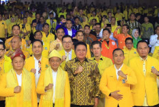Herman Deru Sambut Ketum Golkar Bahlil di Musda XI Sumsel.
