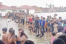 Masyarakat Pedamaran Dapat Tempat Wisata Dadakan di Tengah Meningkatnya Debit Air Sungai