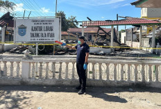 Polisi dan Tim Inafis Selidiki Penyebab Kebakaran Kantor Lurah Tanjung Raja Utara