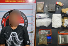 Satresnarkoba Polres OKU Tangkap Kurir Narkoba Antar Provinsi