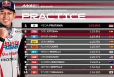 Moto3 Jerman 2026: Veda Ega Pratama Finis P1 Practice dan Lolos Q2.
