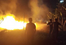 Lahan Kosong di Jalan Angkatan 45 Prabumulih Terbakar, Warga Sempat Panik, Api Berhasil Dipadamkan Sebelum Mel