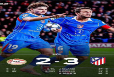 Hasil Liga Champions Eropa: Atletico Madrid Balikkan Keadaan dan Kalahkan PSV 3-2.