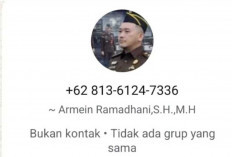 Hati-hati! Jelang Lebaran, Nama Kasi Intel Kejari Lubuklinggau Dicatut di WhatsApp