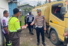 Cegah Kecelakaan, Satlantas Musi Rawas Turun Tangan Cek Armada Tangki PT SRMD