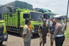 Tindaklanjuti SKB, Satlantas Polres OKI Sekat Kendaraan Angkutan Barang Sumbu Tiga