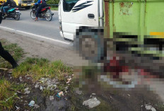 Penumpang Motor Tewas Terlindas Truk